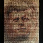 JFK portrait bullet art