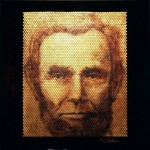 Lincoln portrait bullet art